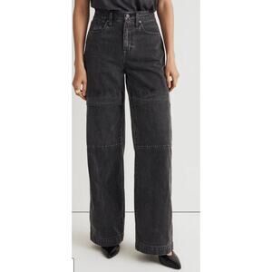 🌼 Madewell Superwide-Leg Jeans in Gunter Wash Size 32